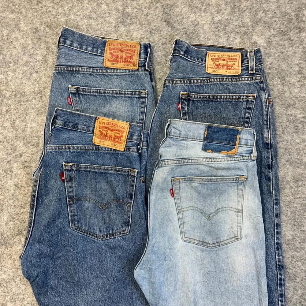 Lot of 4 Levi's 505 560 Jeans Men's 32x30 Blue Denim Straight Comfort Work Pants